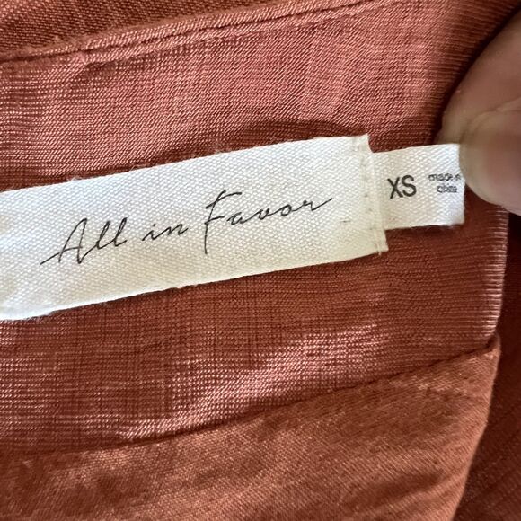 All in Favor Shorts Womens XS High Rise Paperbag Tie Waist Pockets Minimalist - Picture 6 of 13